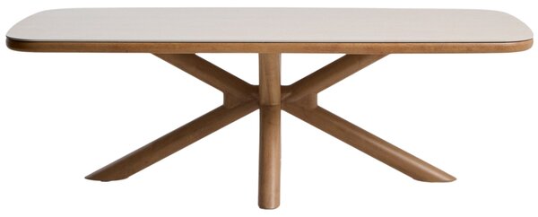 Kave Home Béžový keramický zahradní stůl Mirtia 240 x 110 cm