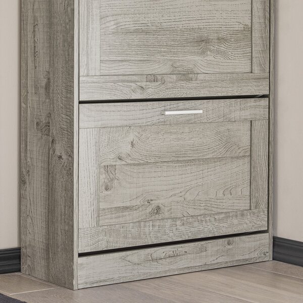 Sobuy Fsr137-Hg Sklápěč Bot Botník Se 2 Klapkami Úzký Botník 60X79X23Cm