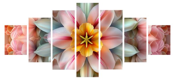 Obraz - Kaleidoskopický květ (210x100 cm)