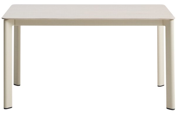 Kave Home Béžový zahradní stůl s keramickou deskou Anafi 140 x 80 cm