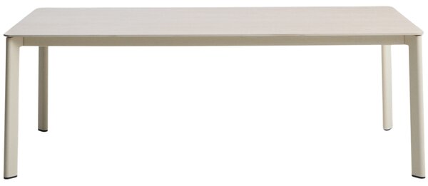 Kave Home Béžový zahradní stůl s keramickou deskou Anafi 220 x 100 cm