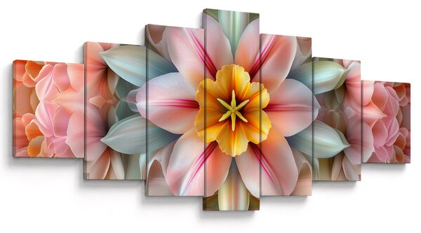 Obraz - Kaleidoskopický květ (210x100 cm)