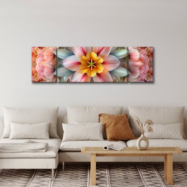 Obraz - Kaleidoskopický květ (170x50 cm)