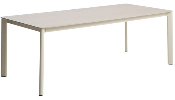 Kave Home Béžový zahradní stůl s keramickou deskou Anafi 220 x 100 cm