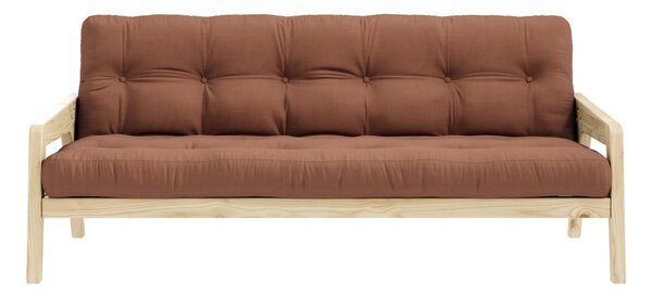 Oranžová/hnědá rozkládací pohovka 204 cm Grab - Karup Design