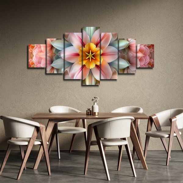 Obraz - Kaleidoskopický květ (210x100 cm)