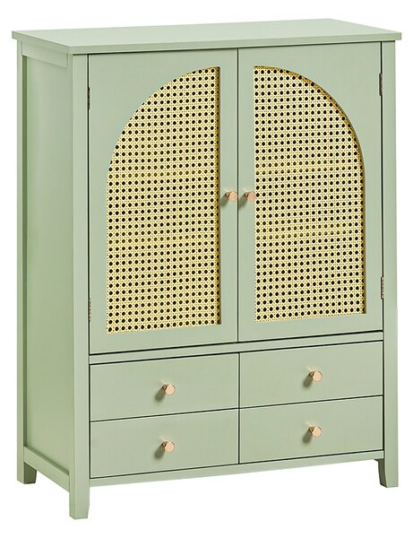 Botník Sobuy Fsb72-Gr Botník Kuchyňská Skříňka Příborník Úložná Skříň Zelená 70X90X34Cm