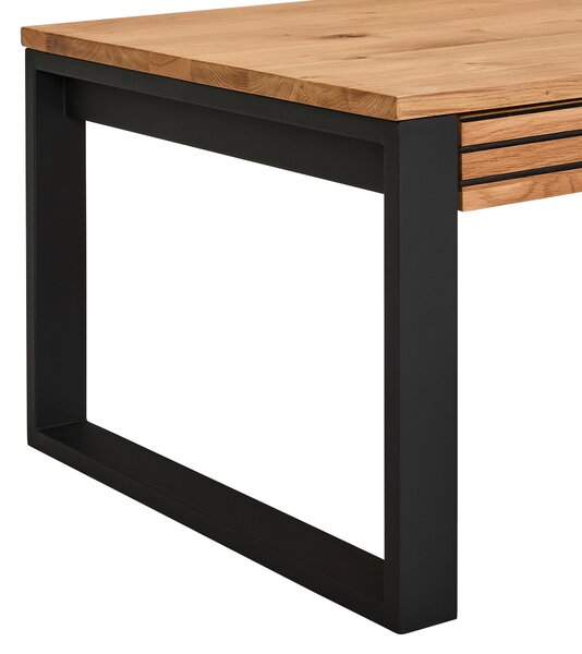 KONFERENČNÍ STOLEK, přírodní barvy, černá, dřevo, kov, 115/60/42 cm MID.YOU - Konferenční stolky, Online Only
