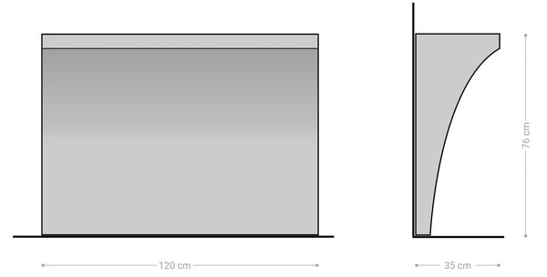 DELIFE Konzolový stolek Eremos 120x35 cm akácie přírodní