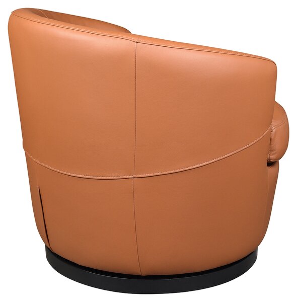 DESIGNOVÉ KŘESLO, kůže, medová Xora - Křesla klasická