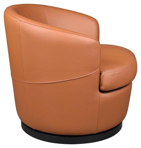 DESIGNOVÉ KŘESLO, kůže, medová Xora - Křesla klasická