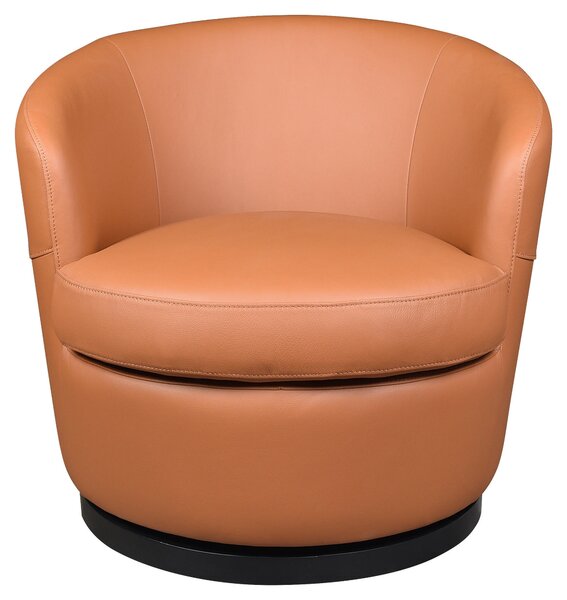DESIGNOVÉ KŘESLO, kůže, medová Xora - Křesla klasická