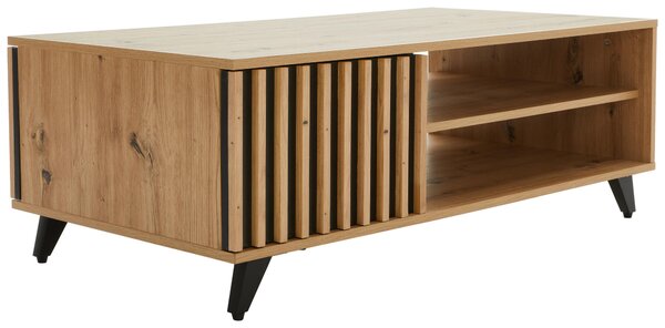 KONFERENČNÍ STOLEK, černá, barvy dubu, kov, kompozitní dřevo, 110/60/39 cm MID.YOU - Konferenční stolky, Online Only