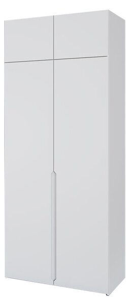 Skříň Neapol 2D 100 s nástavcem, bílá