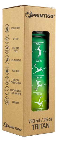 Sportovní láhev na vodu 750 ml s fotbalovým motivem - K dosažení