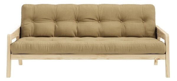 Hnědá/béžová rozkládací pohovka 204 cm Grab - Karup Design