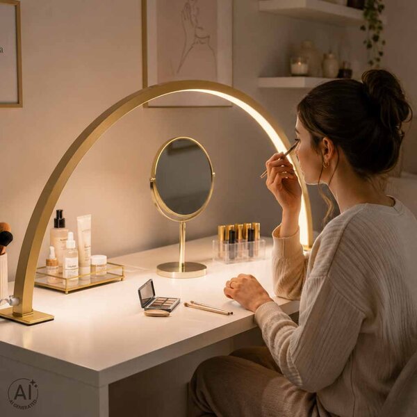 Bezstínová LED kosmetická stolní lampa - zlatá - Narozeniny - Pro 30 let