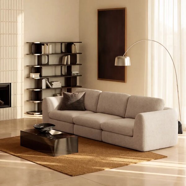 Kave Home Tmavě hnědý dubový regál Aduma 188 x 160 cm
