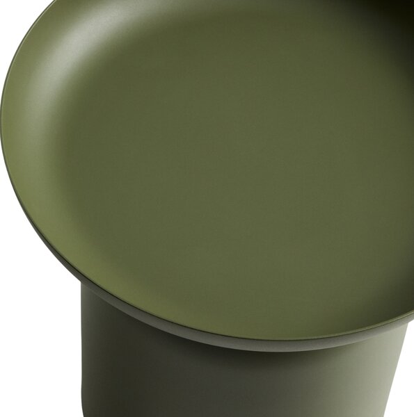 Kave Home Zelený kovový zahradní stolek Arcola Ø 45 cm