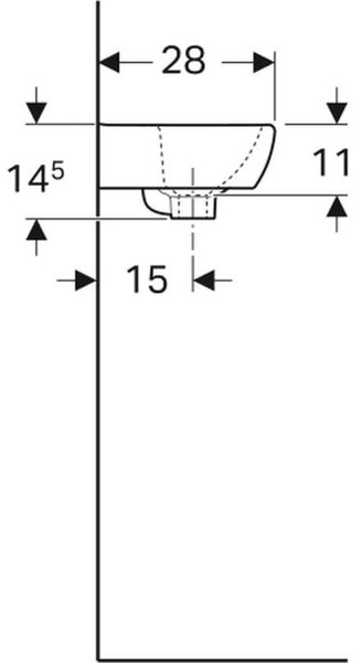 Geberit Smyle Square umyvadlo 36x28 cm obdélníkový klasický bílá 500.316.01.7