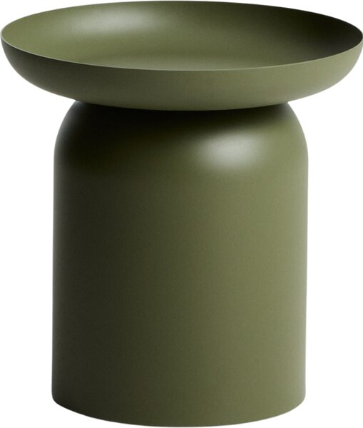 Kave Home Zelený kovový zahradní stolek Arcola Ø 45 cm