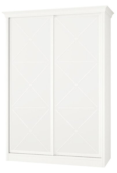 Skříň Rim-Veneziano 2D 1.5 m bílá s římsou, fasádami DTD (s dekorem)