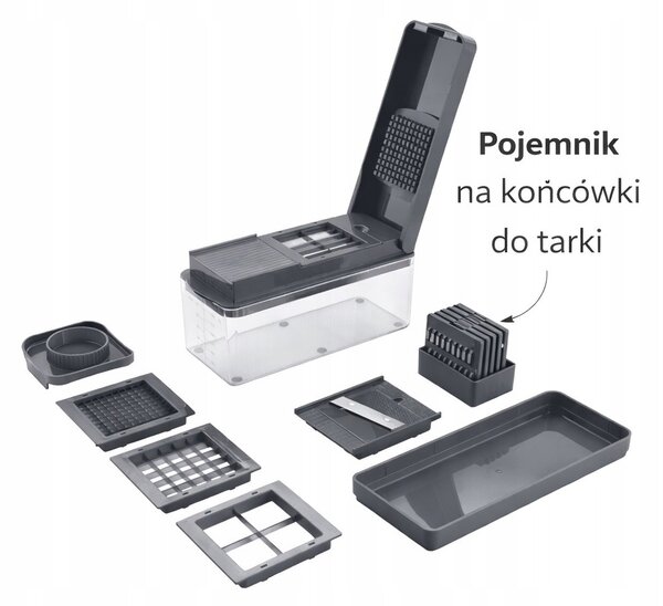 LUX MULTIFUNKČNÍ KRÁJEČ, STRUHADLO, SEKÁČEK S 10 ČEPELMI + NÁDOBA