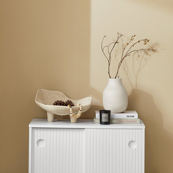 Sobuy Fsb62-W Botník Kuchyňská Skříňka Příborník Komoda Boční Skříňka Úložná Skříň Bílá 70X87X37Cm