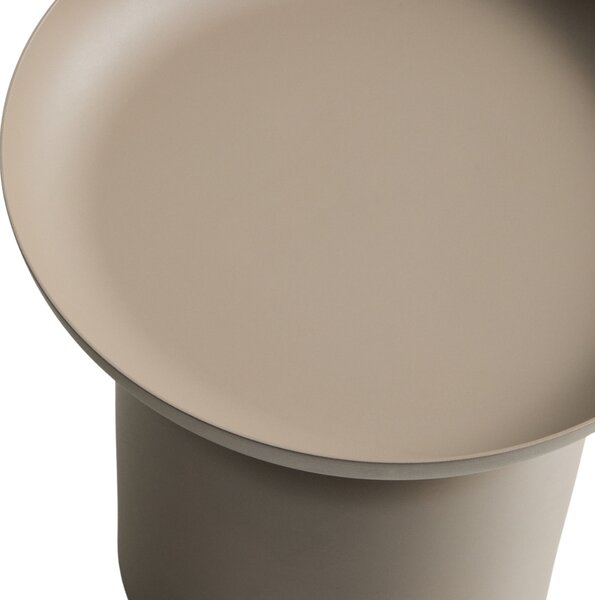 Kave Home Béžový kovový zahradní stolek Arcola Ø 45 cm