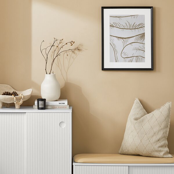 Sobuy Fsb62-W Botník Kuchyňská Skříňka Příborník Komoda Boční Skříňka Úložná Skříň Bílá 70X87X37Cm