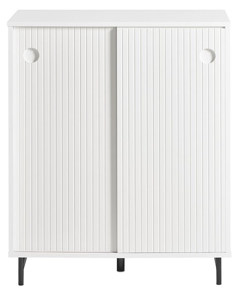 Sobuy Fsb62-W Botník Kuchyňská Skříňka Příborník Komoda Boční Skříňka Úložná Skříň Bílá 70X87X37Cm