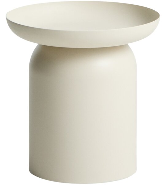 Kave Home Krémový kovový zahradní stolek Arcola Ø 45 cm