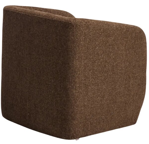 Kave Home Hnědé čalouněné křeslo Milare 72 cm