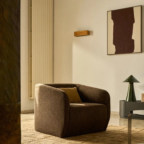 Kave Home Hnědé čalouněné křeslo Milare 83 cm