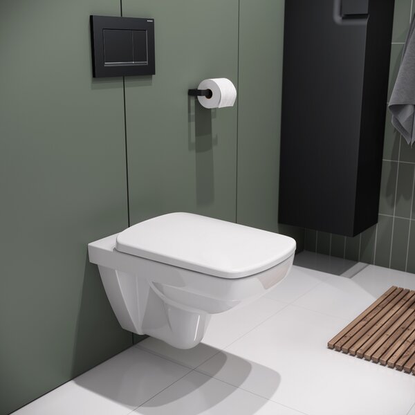 Geberit Selnova Square wc mísa se sedátkem s pomalým sklápěním závěsná bez splachovacího kruhu bílá 501.961.00.1