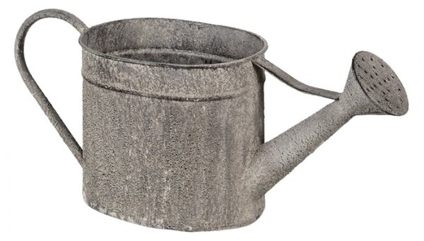 Dekorační plechová konev ve tvaru budky s ptáčkem – 39x18x16 cm