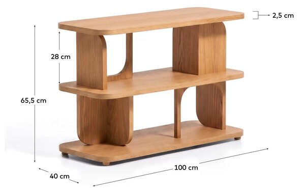 Kave Home Dubový regál Aduma 66 x 100 cm