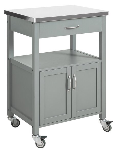 Sobuy Fkw22-Hg Kuchyňský Vozík Servírovací Vozík Světle Šedá 60X92X44Cm
