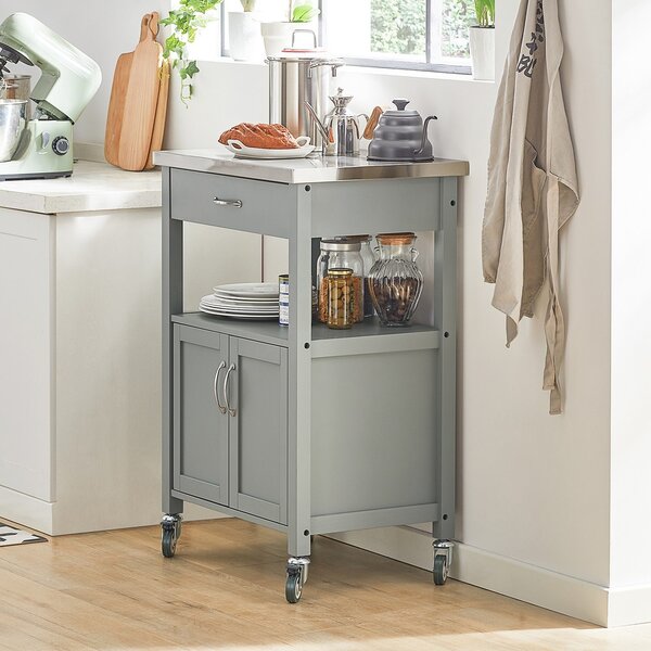 Sobuy Fkw22-Hg Kuchyňský Vozík Servírovací Vozík Světle Šedá 60X92X44Cm