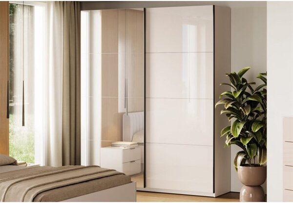 Skříň s posuvnými dveřmi 1.5х2.4m (Dveře kašmírový lesk/Zrcadlo) Lori