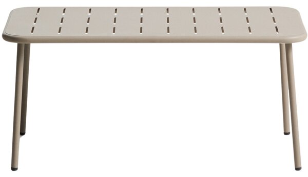 Kave Home Béžový kovový zahradní stůl Brai 180 x 90 cm