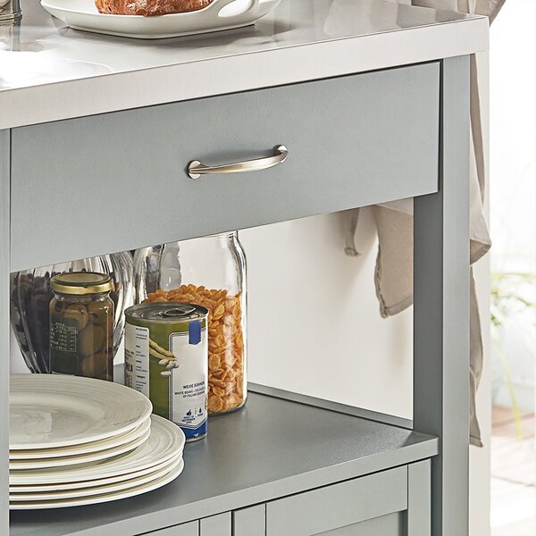 Sobuy Fkw22-Hg Kuchyňský Vozík Servírovací Vozík Světle Šedá 60X92X44Cm