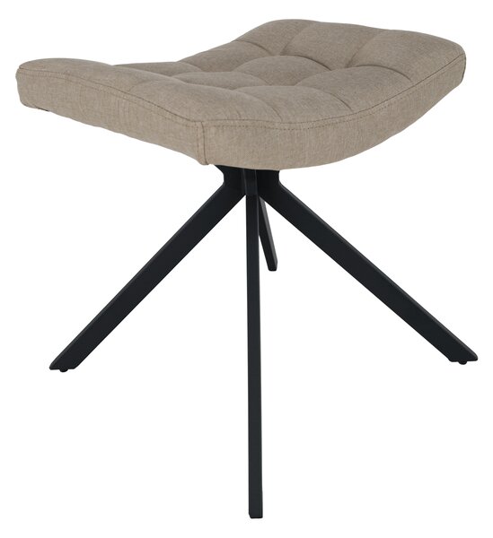 KONDELA Designové otočné křeslo s podnoží, béžová / černá, KOMODO TYP 2