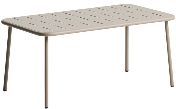 Kave Home Béžový kovový zahradní stůl Brai 180 x 90 cm