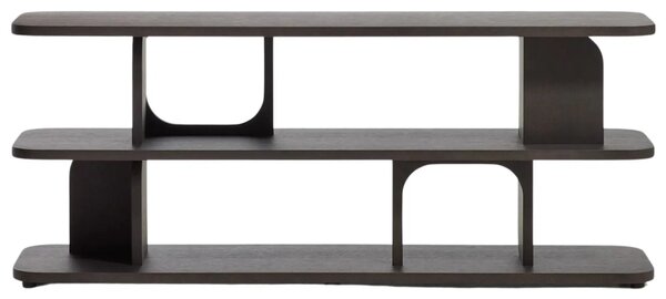 Kave Home Tmavě hnědý dubový regál Aduma 66 x 160 cm