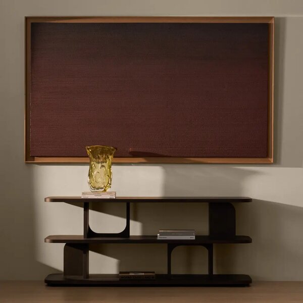 Kave Home Tmavě hnědý dubový regál Aduma 66 x 160 cm