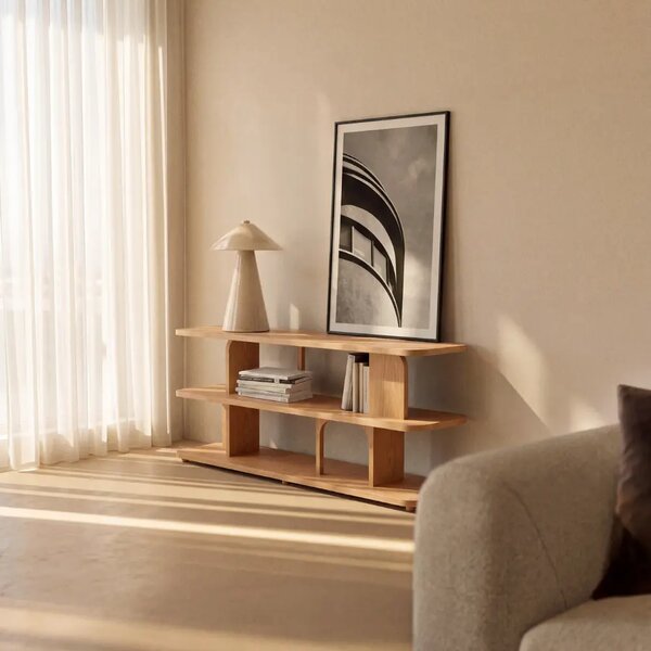 Kave Home Dubový regál Aduma 66 x 160 cm