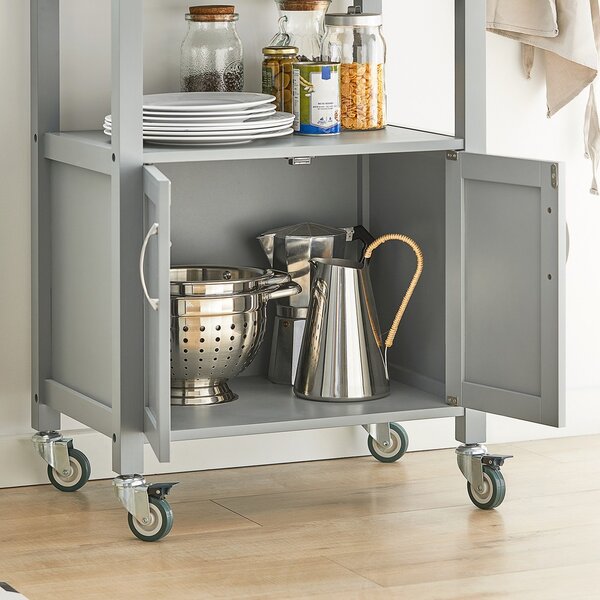 Sobuy Fkw22-Hg Kuchyňský Vozík Servírovací Vozík Světle Šedá 60X92X44Cm