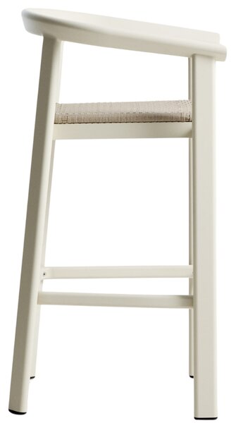 Kave Home Krémová zahradní barová židle s výpletem Erice 75 cm