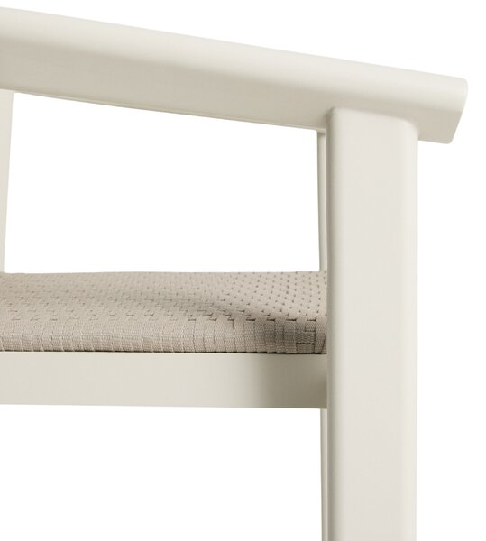 Kave Home Krémová zahradní barová židle s výpletem Erice 65 cm
